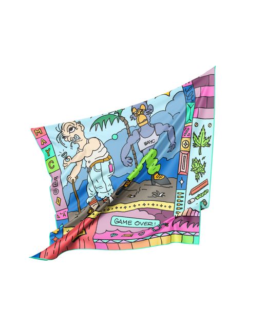 Pauser Multicolor Silk Scarf