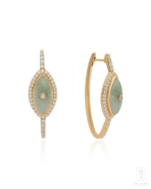 The Jewelz Metallic Aventurine Hoop Earrings