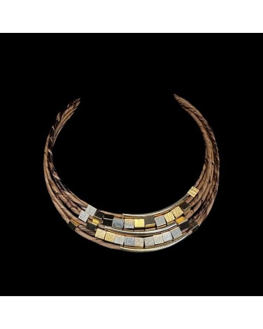 Nart Nature Making Art Metallic The Multiple Banana Fiber Necklace