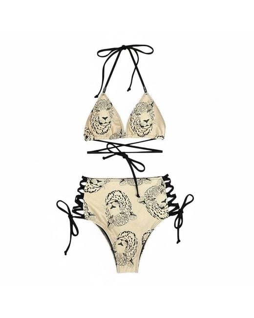 Brasini Swimwear White Neutrals Delva High Waisted Bikini Bottom