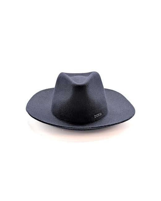 DORIA 1905 Blue Night Flat-Brimmed Drop Hat for men
