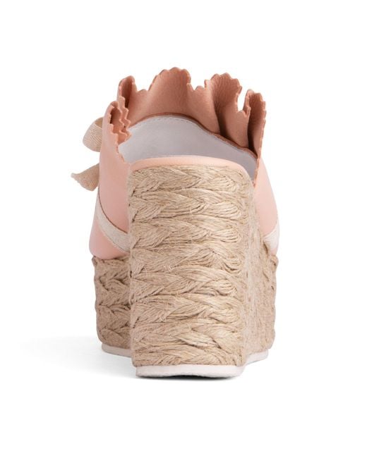 Beautiisoles by Robyn Shreiber Made in Italy Pink Neutrals Noelle Baby Espadrille Platform Wedge Slide Comfortable & Sexy Work & Pool Leather Sandal