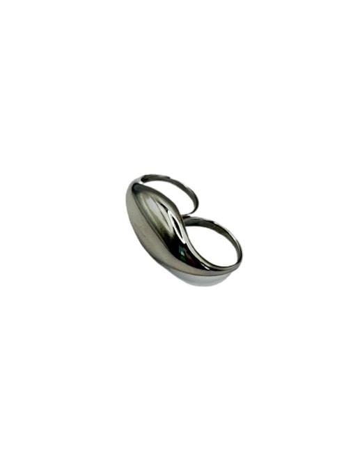 Babaloo Black Double Finger Statement Ring