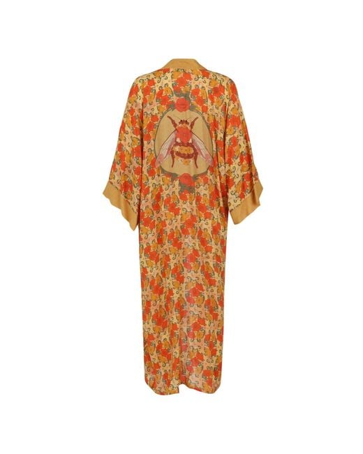 Henelle Orange Day Bloom Kimono