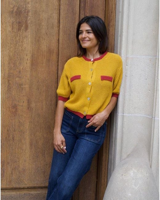 Mind Traveler Yellow Sky, & Colour-Block Mia Cardigan