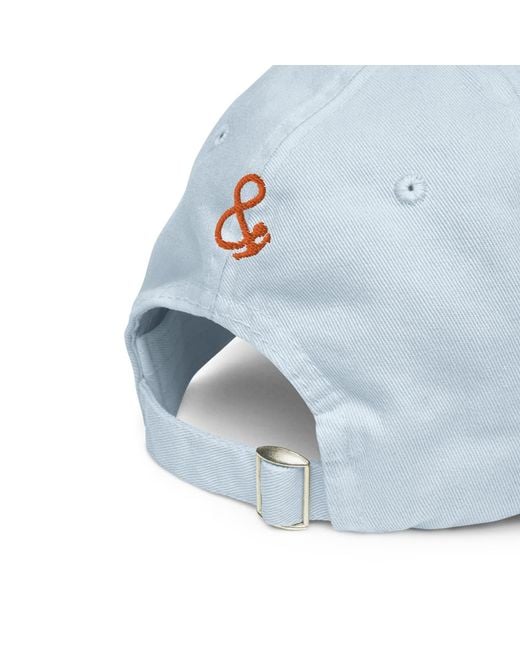Anchor and Crew Blue Pastel Negroni Is My Side Hustle Club Chino Embroidered Cap for men