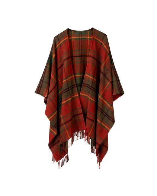 Araminta Campbell Ltd Red Autumn Woodland Walk Lambswool Serape