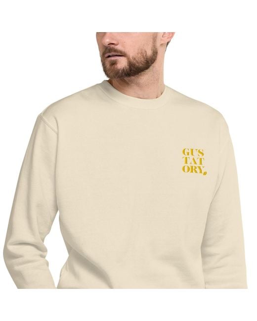 Anchor and Crew White Neutrals Bone Gustatory Coffee Over Bills Cotton Blend Embroidered Sweatshirt