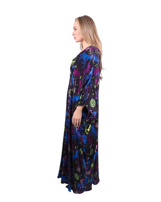 Any Old Iron Blue Multicolored Cowgirls Are Forever Beaded Dress
