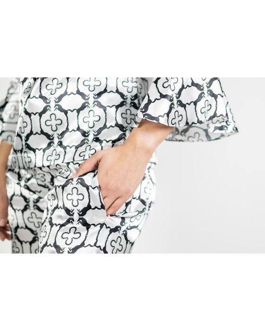FORZA CAVALLO White Horse & Shoe Satin Pajamas