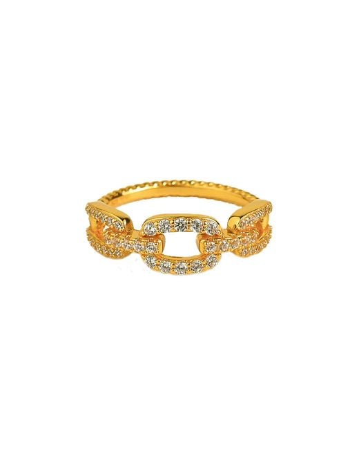 Zynnia Collective Metallic Studded Twist Chain Ring