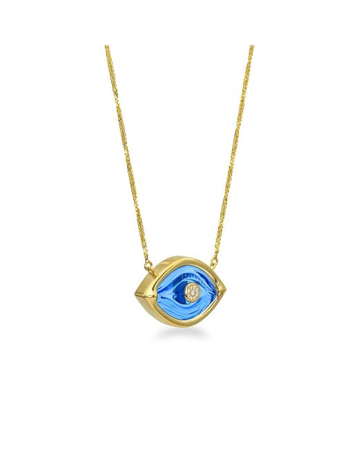 Myrto Katramadou Jewellery Blue Aegean Eye – Topaz Necklace