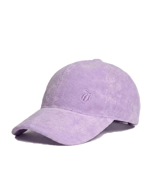 Maison Tangerine Purple Terry Cotton Baseball Cap
