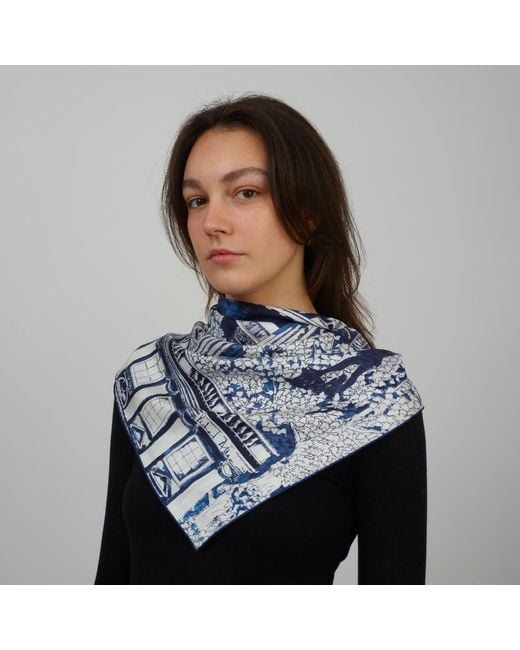 Richard Allan London Blue London Silk Scarf