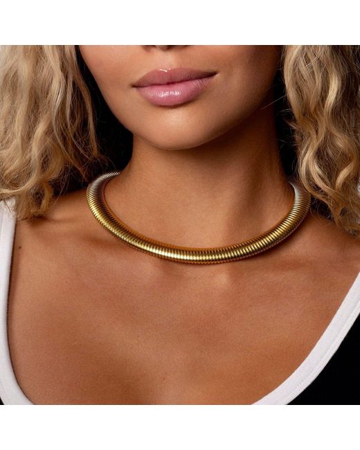 Nialaya Metallic Stretch Choker