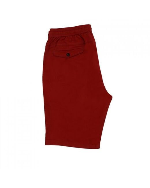 DAVID WEJ Red Plain Drawstring Shorts – Rust for men