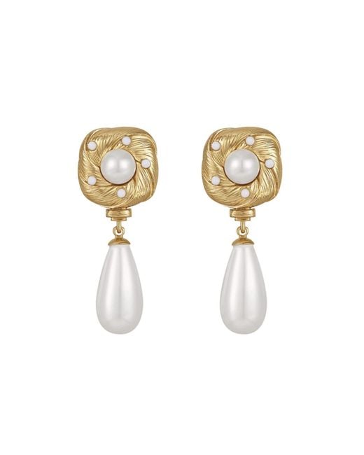 Retro Chic Metallic Canary Earrings