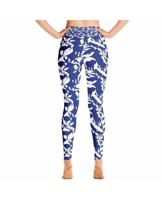 Jessie Zhao New York Blue High Waist Yoga Leggings