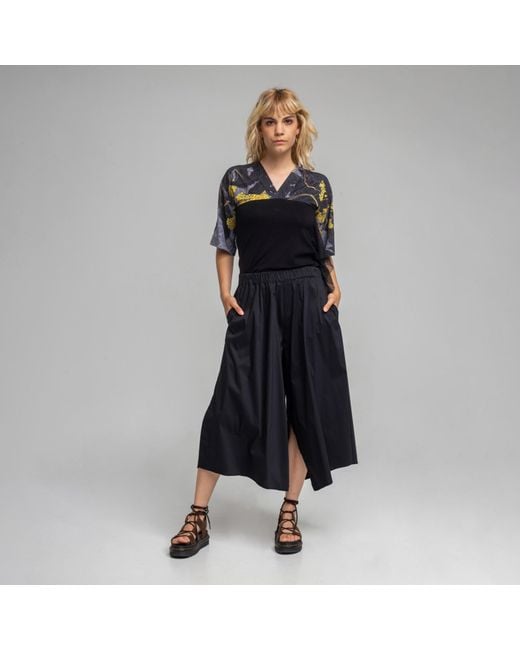 ARTISTA Black Rea Wide Leg Culottes