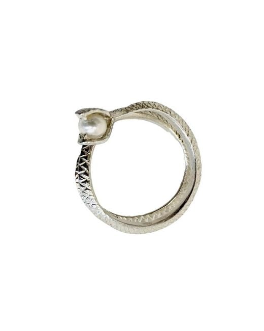 Aki Roc Jewelry Metallic Snake Ring -Sterling
