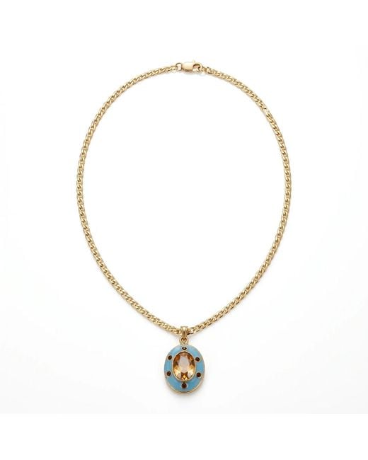 By Virgo Metallic Gemma Blu Necklace
