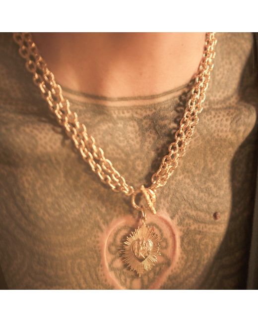 IN CAUDA VENENUM Metallic Tejas Necklace