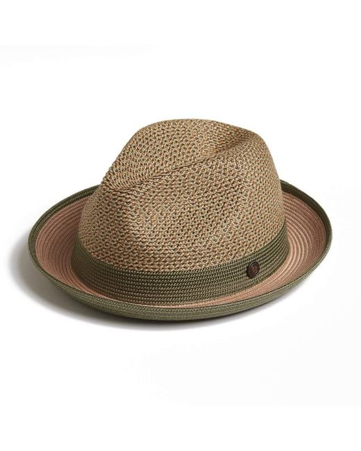 Dasmarca Hats Brown Dasmarca Enzo Opal Multi Coloured Summer Trilby Packable Hat For for men