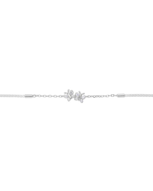 BLOOMTINE | Earth Angel HQ Metallic Enchanting Flutterfly Sterling Butterfly Silk Cord Thread Bracelet