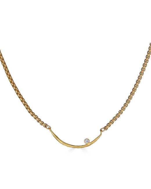 Loni Paul Jewelry Metallic Curved Bar Necklace
