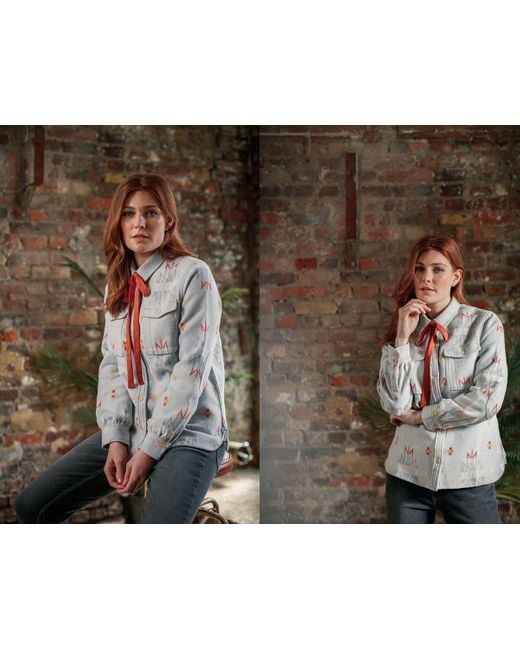 &SONS Trading Co Gray Damsons Cabin Shirt Pearl