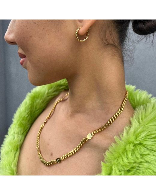 Hoops + Chains LDN Metallic Smiley Chain