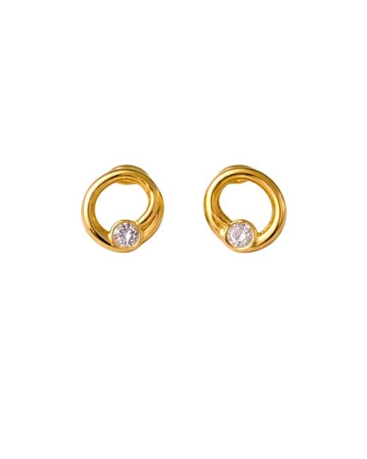 Lily Flo Jewellery Metallic Somehow, It All Connected Diamond Stud Earrings