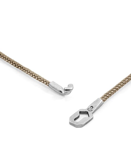 Anchor and Crew Metallic Sand Tenby & Rope Bracelet for men