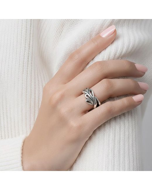 Tg-Jewellery by Tamara Gervasio Blue Le Foglie The Leaves Chunky Band Ring