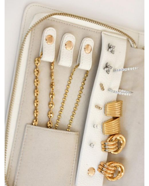 augustnoa Metallic Travel Jewelry Organizer