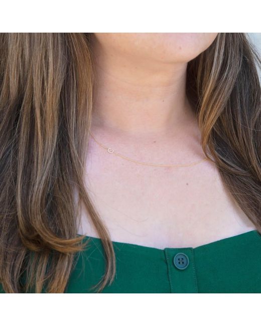 Maya Brenner Metallic 14K Asymmetrical Letter Necklace