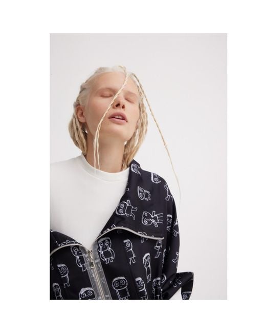 Julia Allert Black Art Print Bomber Jacket –