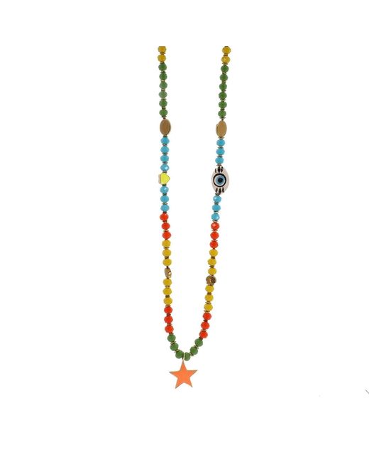 Ebru Jewelry Multicolor Endless Summer Colorful Star Beaded Necklace