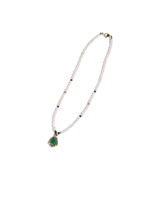 Urbane Jewelry Studio White Buddha Pearl Necklace for men