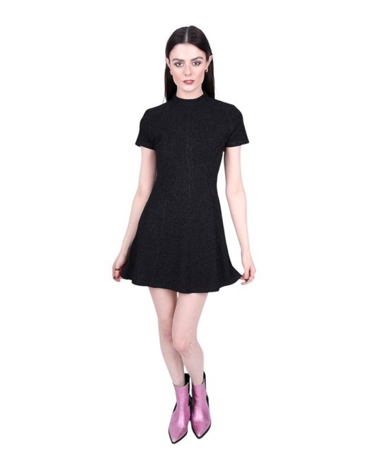 Any Old Iron Black Shiny Short Mini Dress