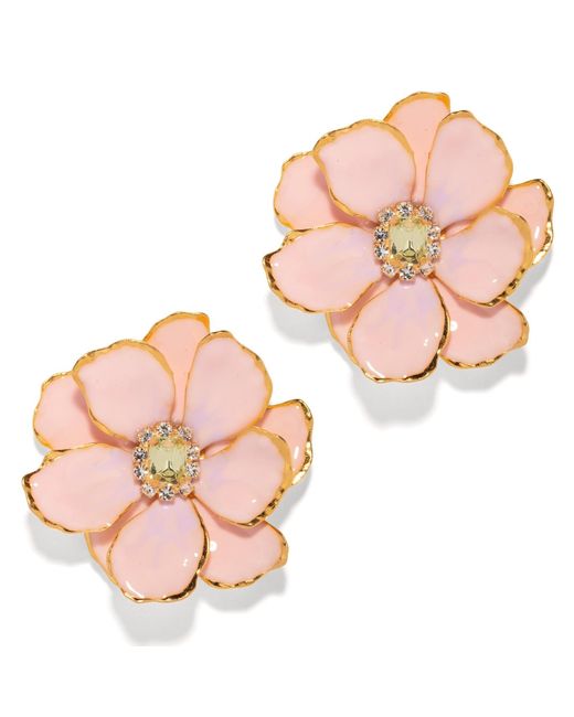 The Pink Reef Red Large Jewel Box Floral Earrings