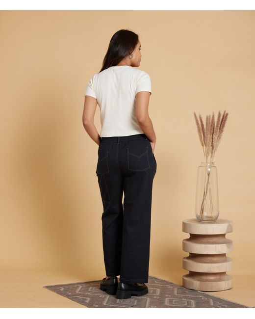 Known Supply Natural Ribbed Cotton Henley Top