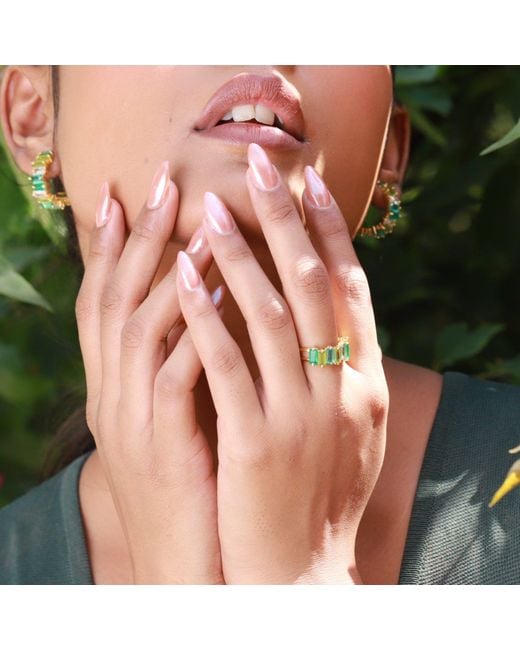 GEM BAZAAR Green Kiara Band Ring