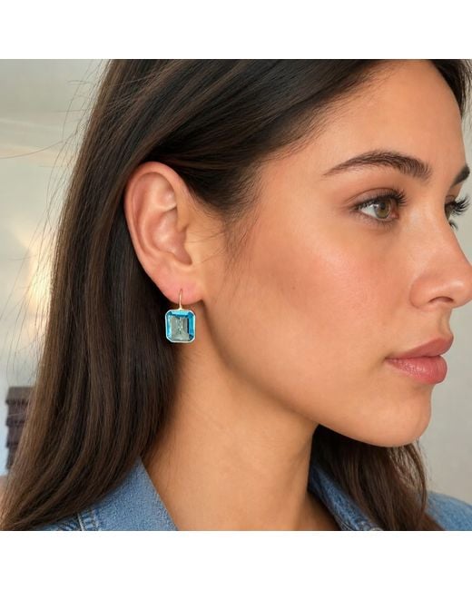 Hye Jane Jewelry Blue Medium Gemma Quartz Earrings