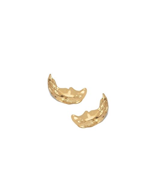 Potoska Metallic Quatro Maxi Face On Stud Earnings
