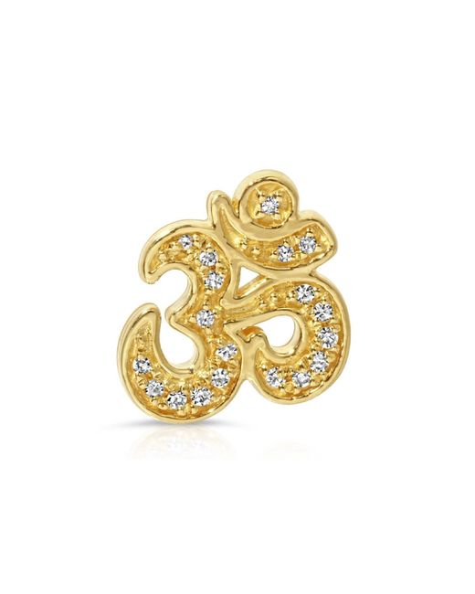 Maya Brenner Metallic Pavé Charm Stud