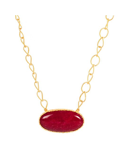 Christina Greene Red Simple Necklace