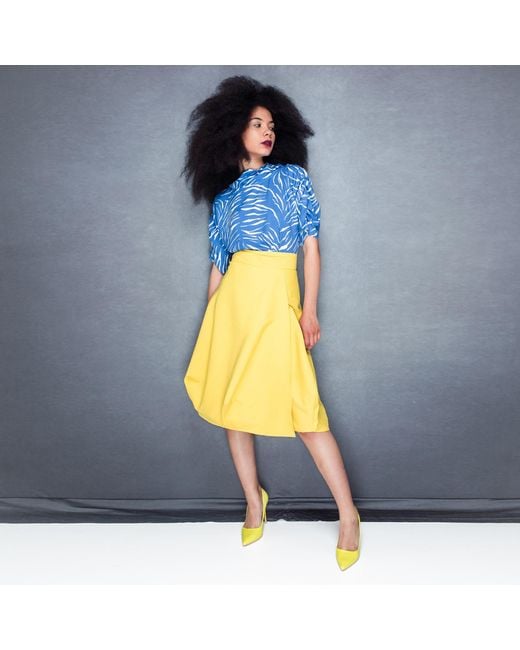 Bianca Popp Yellow Wrapped Skirt