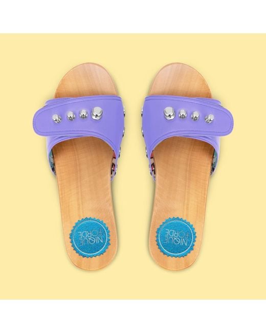 Nique Forde Blue Luna Lilac Lucille Sandals