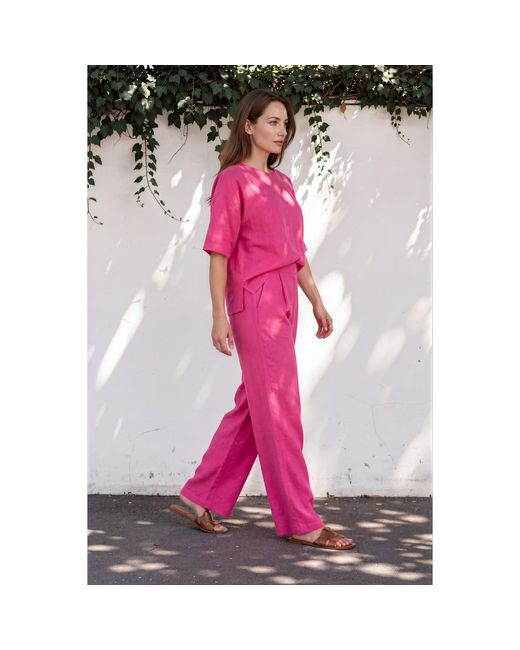 Oh!Zuza Pink Relaxed-Fit Viscose T-Shirt